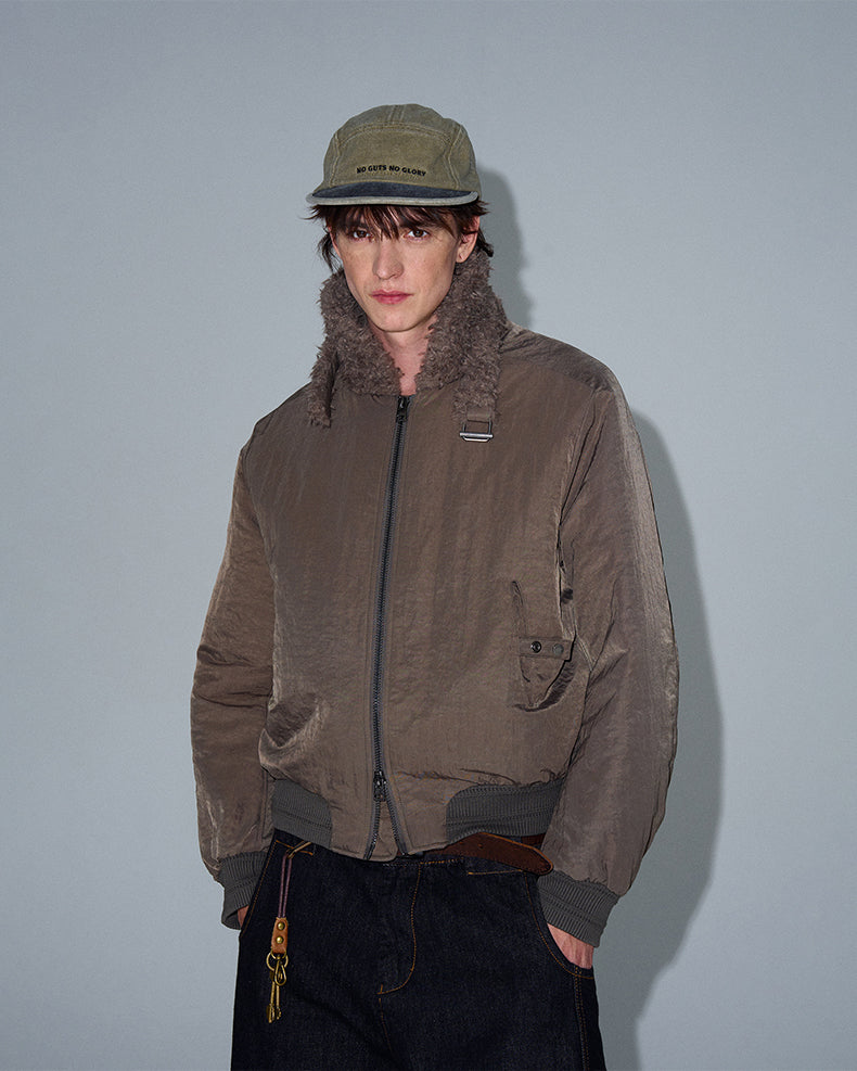 MADWITCH FUR COLLAR UTILITY PARKA COAT #0192
