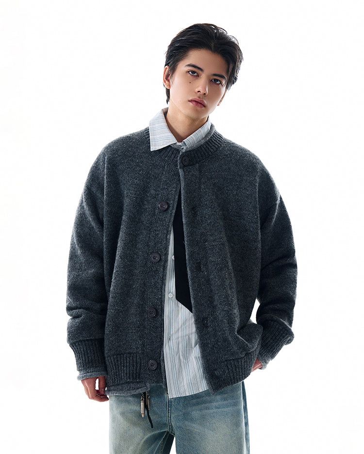 MADWITCH FAUX TWO-PIECE CARDIGAN SWEATER #MY010