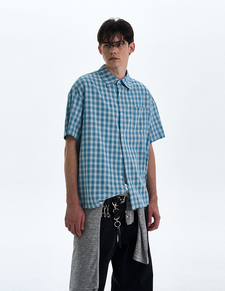 MADWITCH VINTAGE PLAID SHIRT #RC189
