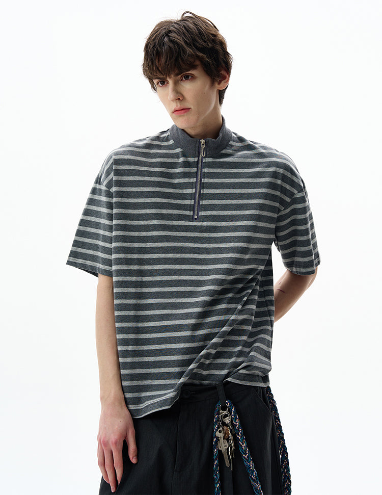 MADWITCH HALF-ZIP DESIGN TSHIRT #6973