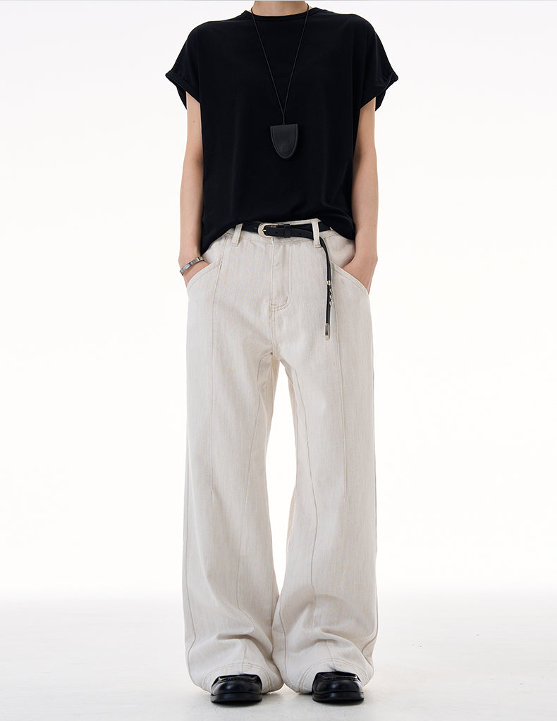 MADWITCH LINEN BLEND WHITE JEANS #CK9657