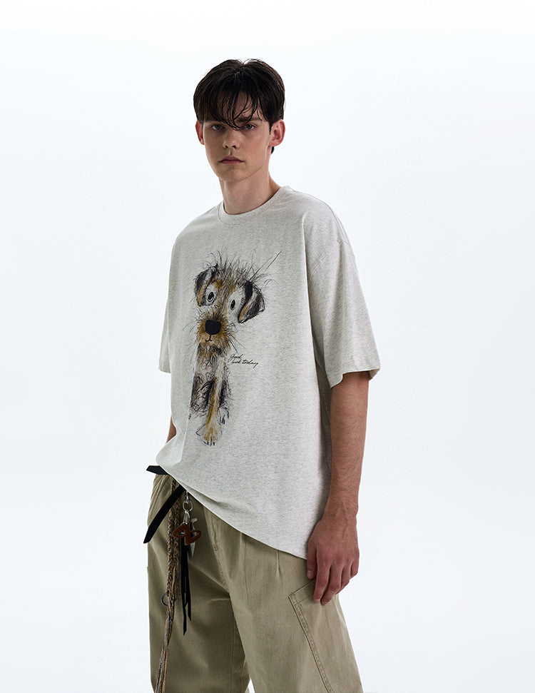 MADWITCH PUPPY PRINT TEE #990599