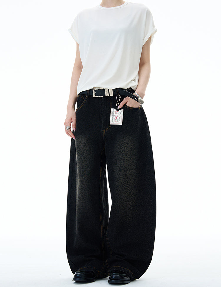 MADWITCH WASHED LEOPARD FLARE PANTS #BNK157