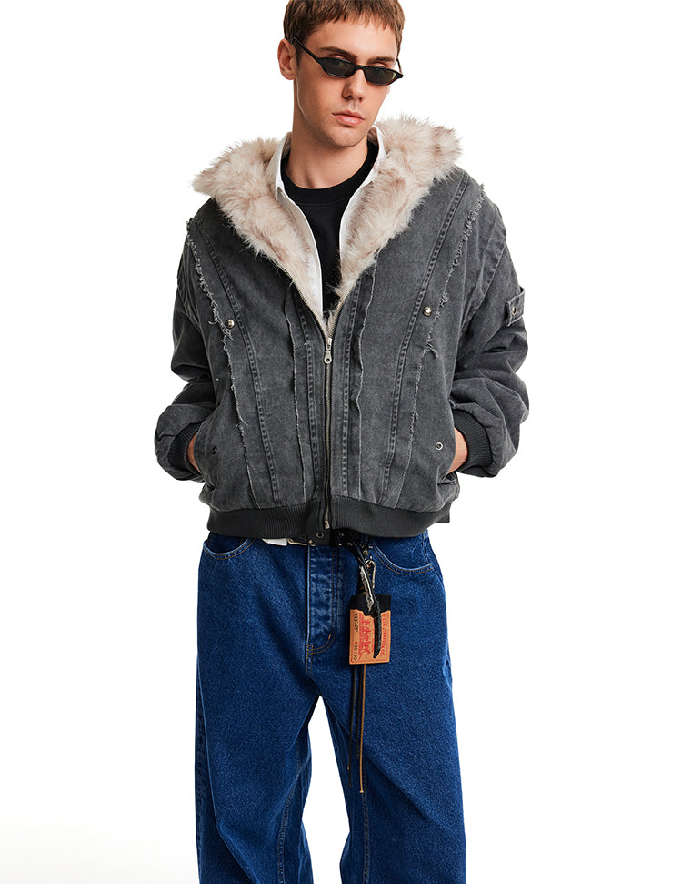 MADWITCH SHEAR CROP PARKA #BM325