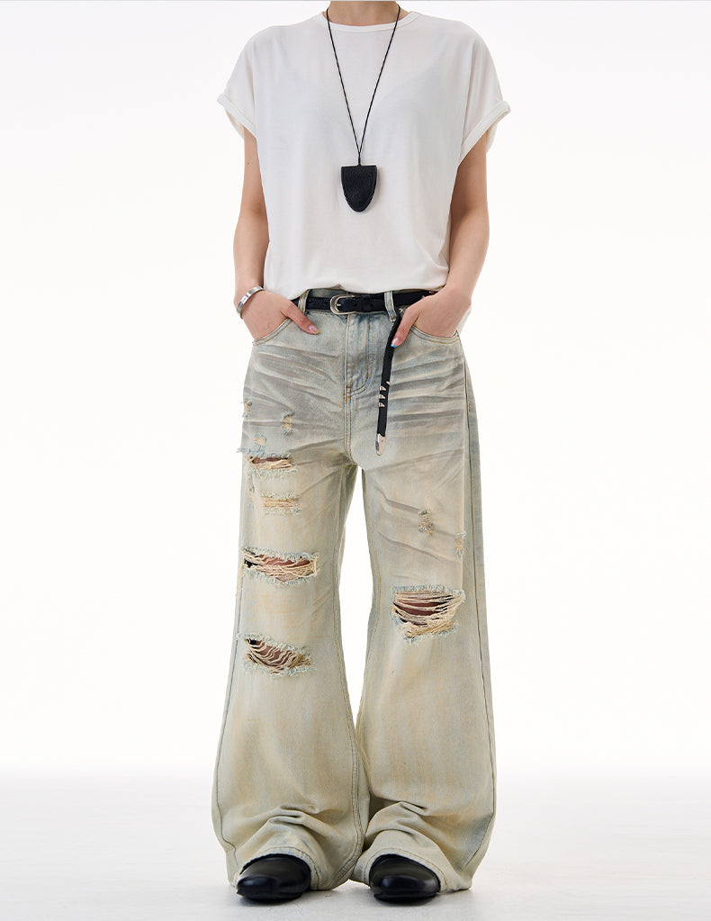 MADWITCH DROP-CROTCH GRAFFITI JEANS #G6831