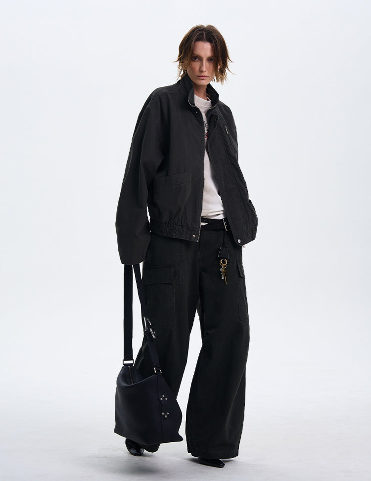 MADWITCH CROPPED BOMBER JACKET #171-1