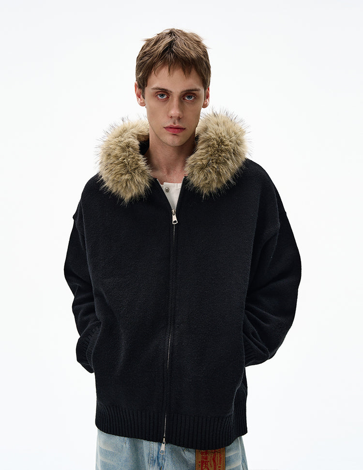 MADWITCH UNISEX FUR-TRIMMED CASUAL COAT #6273