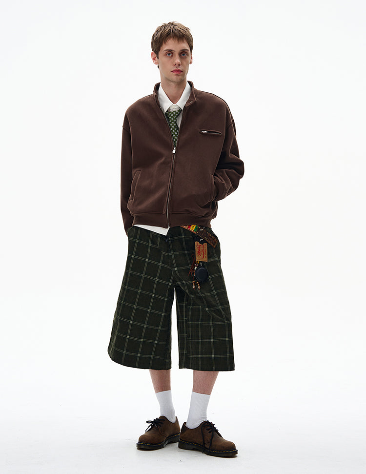 MADWITCH UNISEX MINIMALIST STAND COLLAR JACKET #AB1080