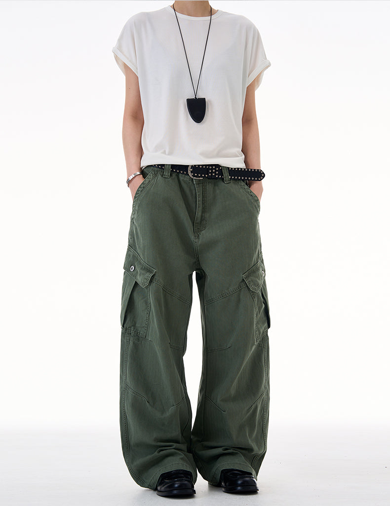 MADWITCH UTILITY RELAXED FIT PANTS #CK3557