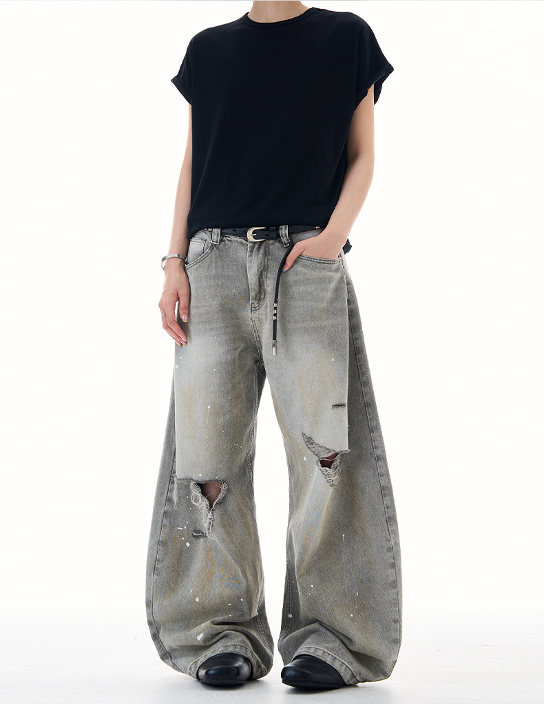 MADWITCH UNISEX RELAXED FIT DENIM PANTS #FX080