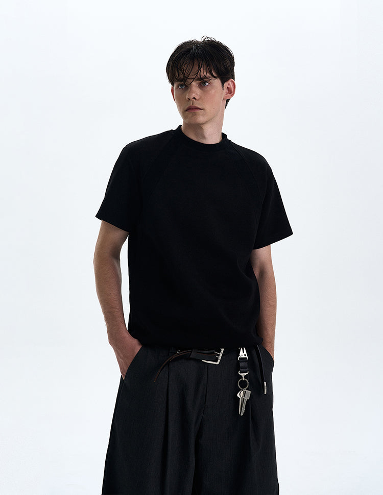 MADWITCH BOXY STRAIGHT SHOULDER T-SHIRT #XY24002