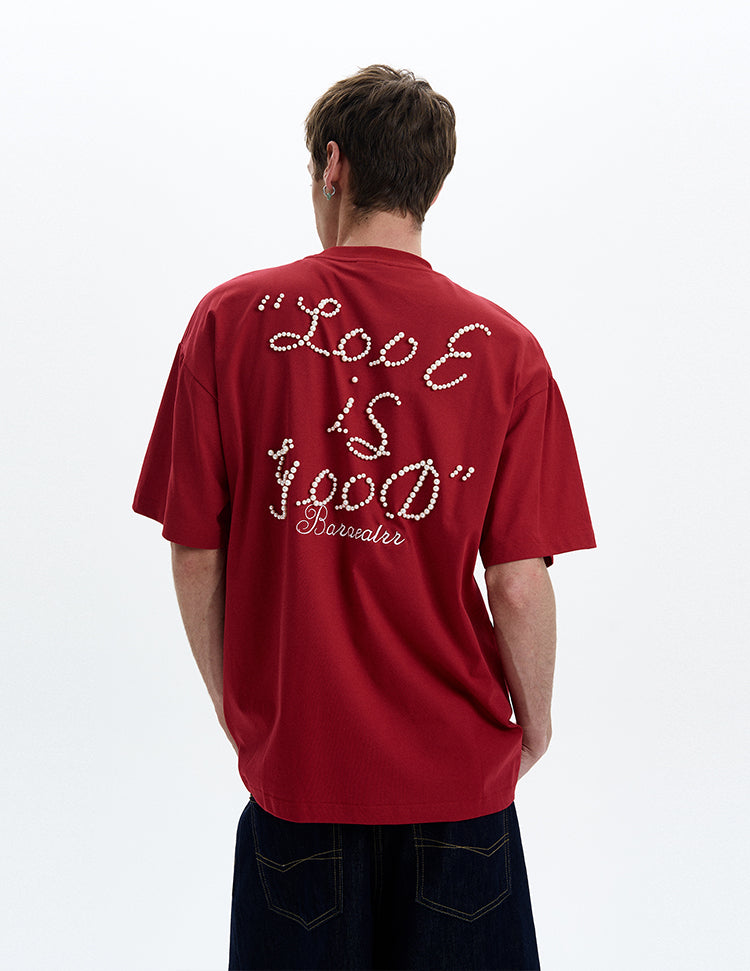 MADWITCH PEARL STUDDED TEE #5865