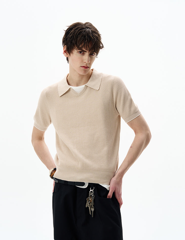 MADWITCH SILK-LIKE KNIT TSHIRT #YF902