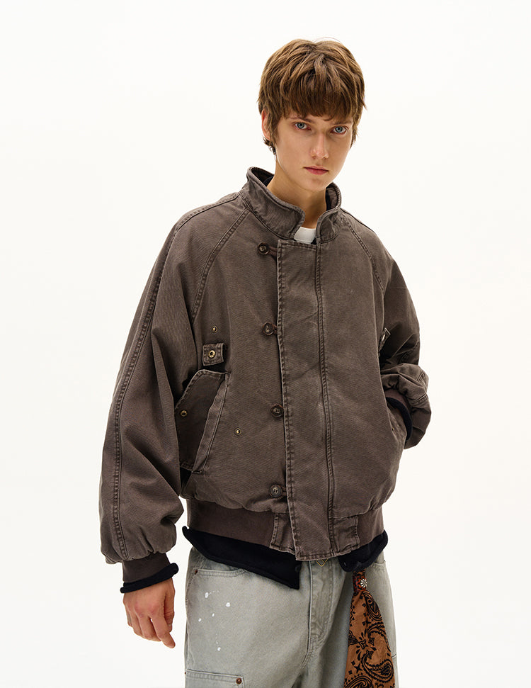 MADWITCH UNISEX WASHED UTILITY JACKET #MD2561