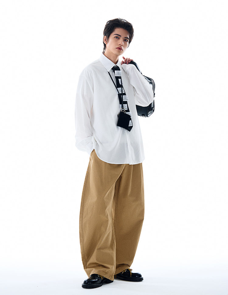 MADWITCH CLEANFIT TURN-DOWN COLLAR WHITE SHIRT #NR3288