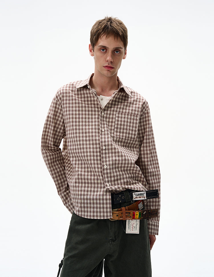 MADWITCH CHECKERED LONG SLEEVE SHIRT #RC86