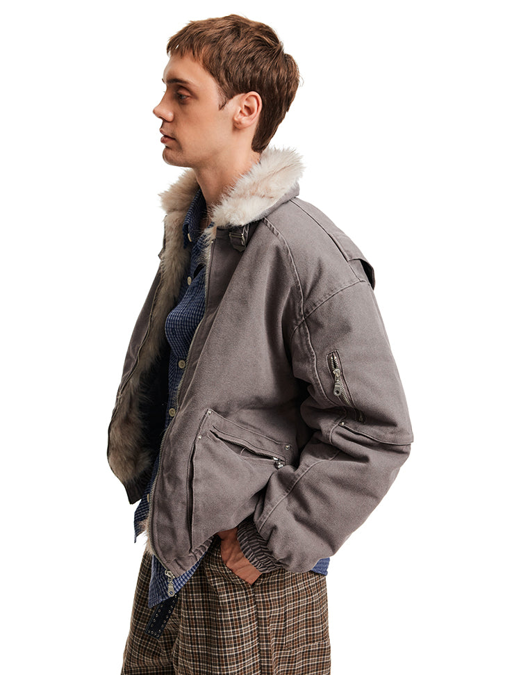 MADWITCH DENIM PILE PARKA #BM350
