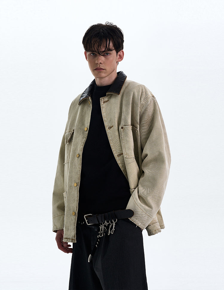 MADWITCH BARN STYLE TURN-DOWN COLLAR JACKET #CW1136