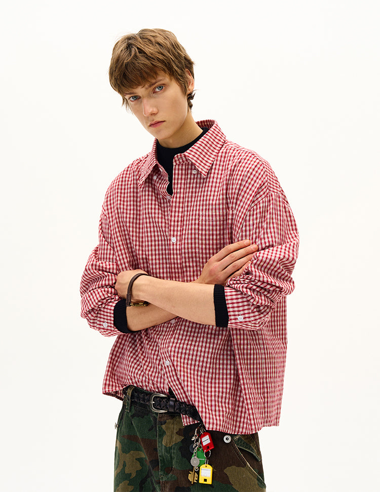 MADWITCH UNISEX VERSATILE CHECKERED SHIRT #CR6213