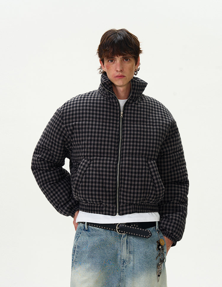 MADWITCH SHORT PLAID COTTON JACKET #RW134