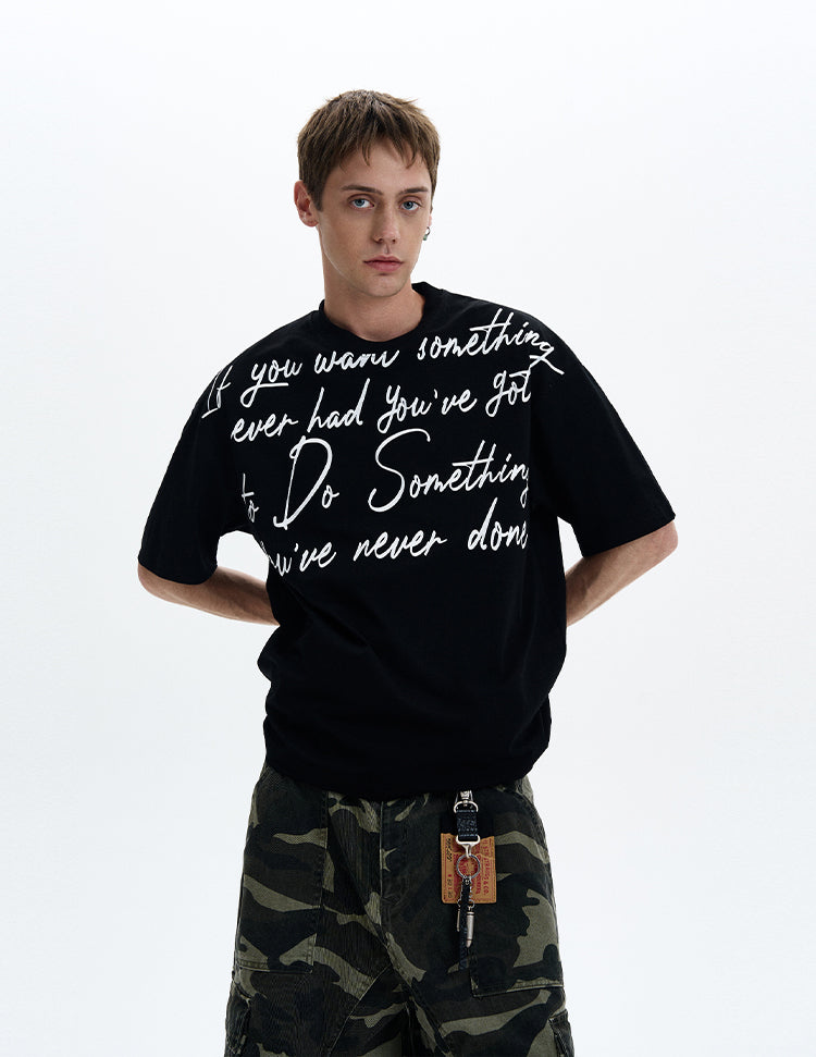 MADWIT LETTER PRINT TEE #27344