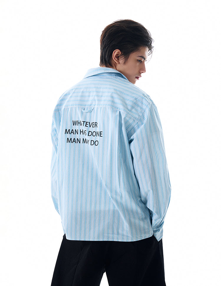 MADWITCH STRIPED LONG SHIRT #RC158