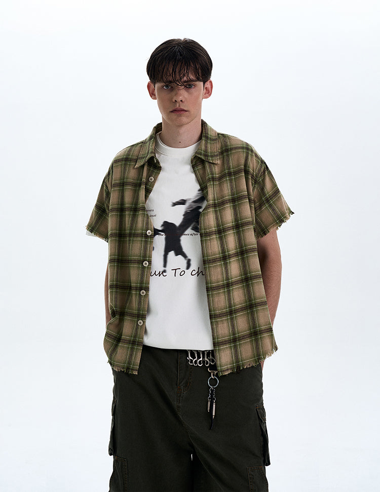 MADWITCH RAW HEM VINTAGE SHIRT #0230