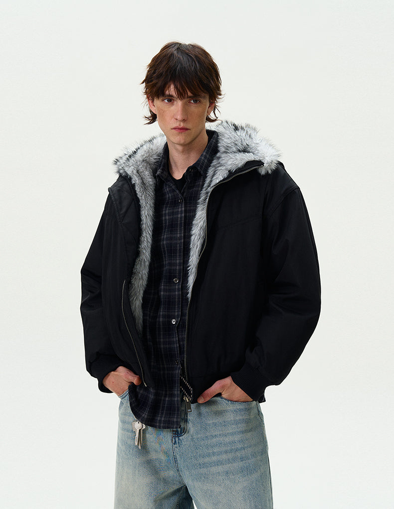 MADWITCH LOOSE FIT FUR-COLLAR JACKET #990219