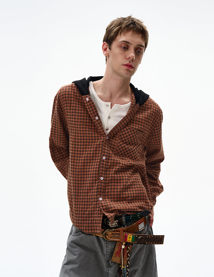 MADWITCH UNISEX COMMUTER HOODED SHIRT #CR602