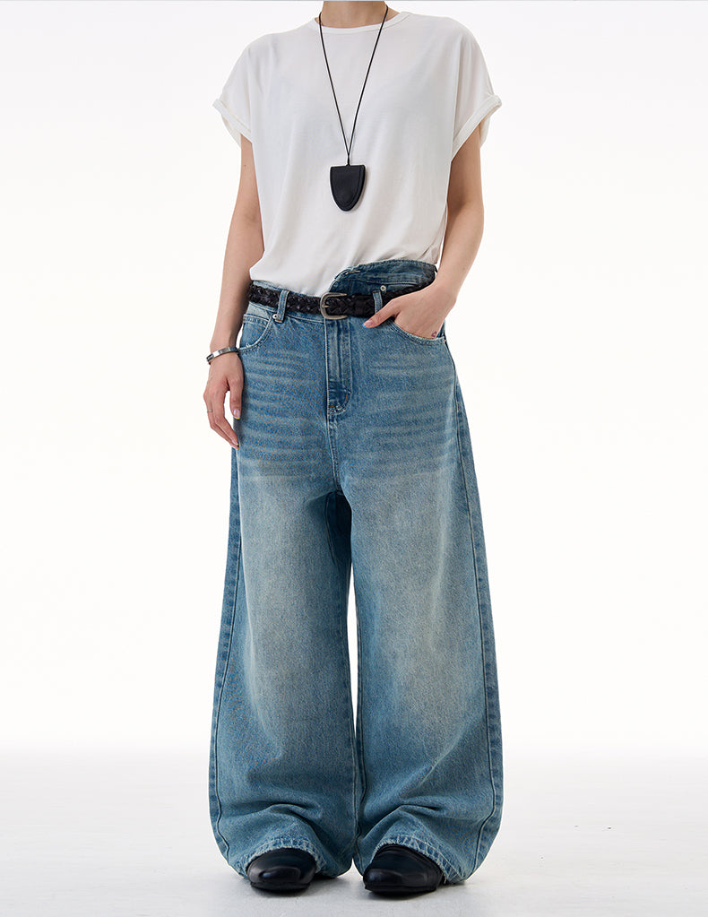 MADWITCH IRREGULAR WASH DENIM PANTS #CK9652