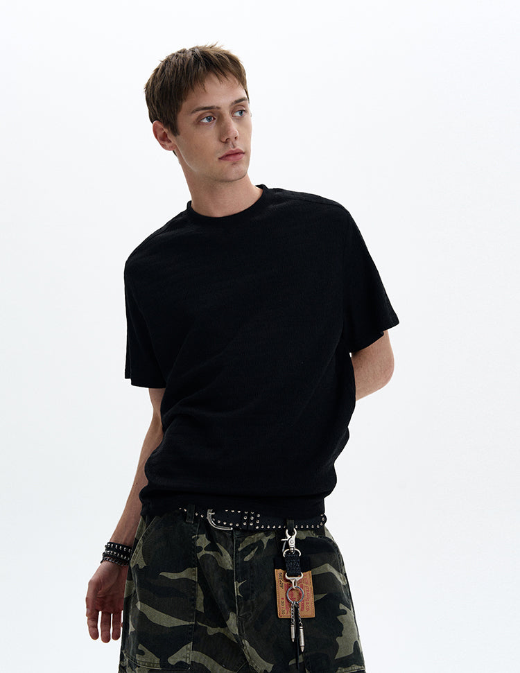 MADWITCH KNIT SHORT SLEEVE TEE #25050