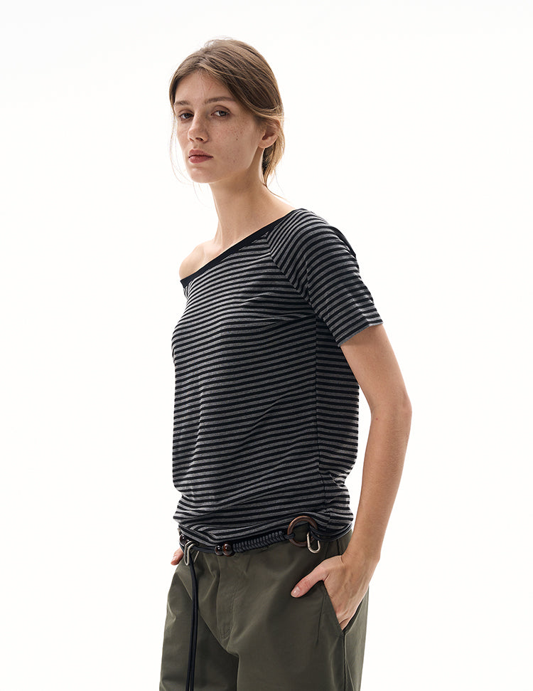 MADWITCH ASYMMETRIC SLIM TEE #G25