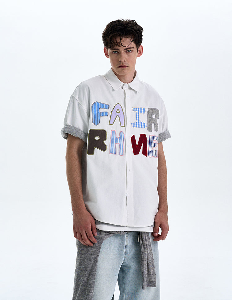 MADWITCH EMBROIDERED SHORT SLEEVED SHIRT #L653