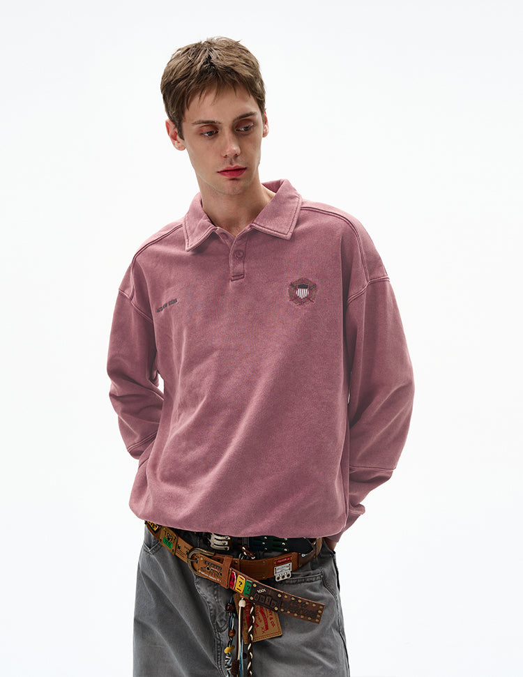 MADWITCH UNISEX RETRO POLO SWEATSHIRT #9693