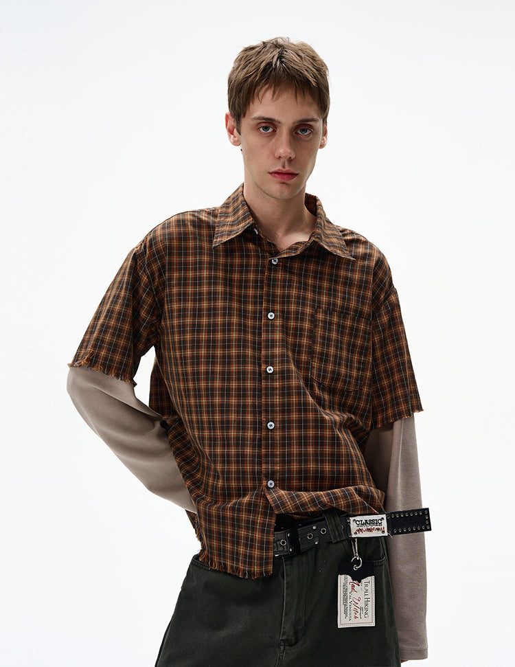 MADWITCH UNISEX FAUX TWO-PIECE SHIRT #CR601