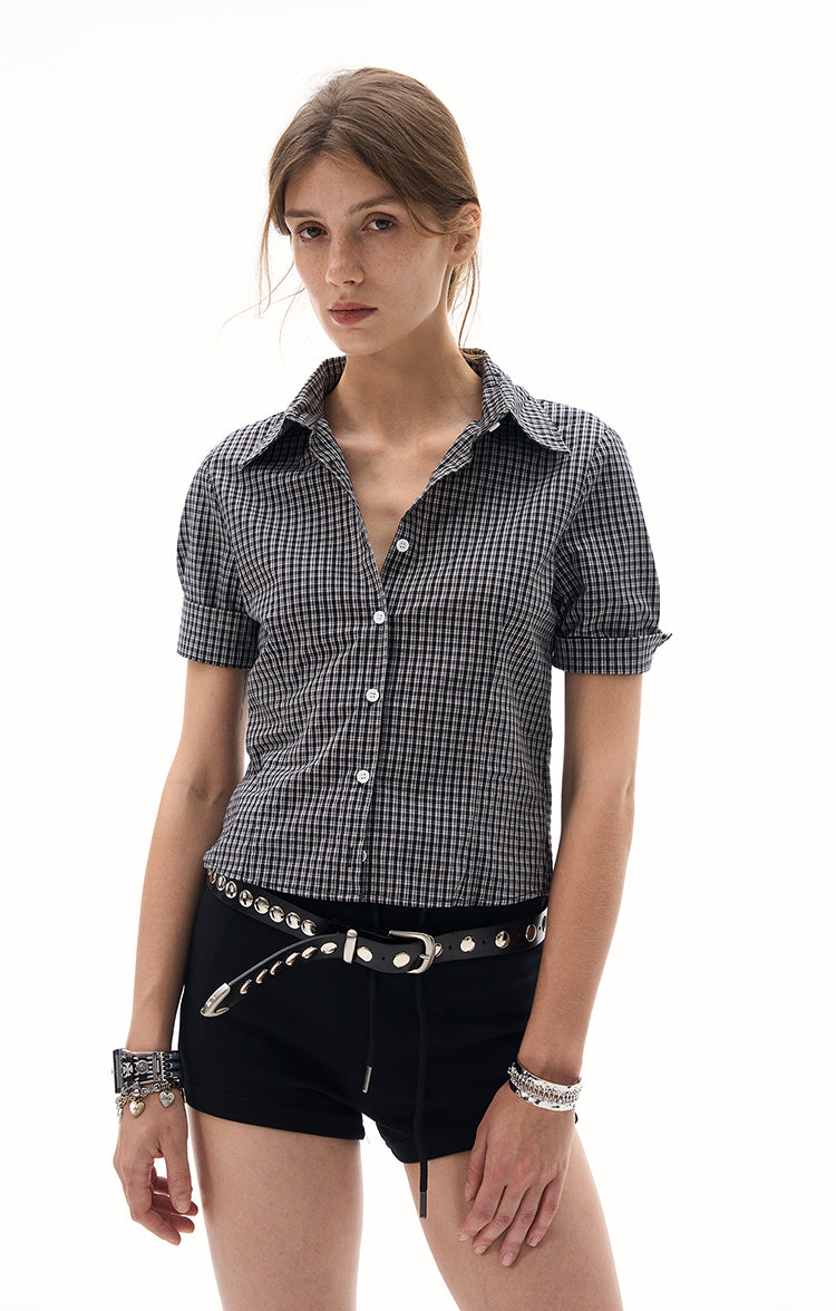 MADWITCH SHORTS-LENGTH STRUCTURED SHIRT #CY156
