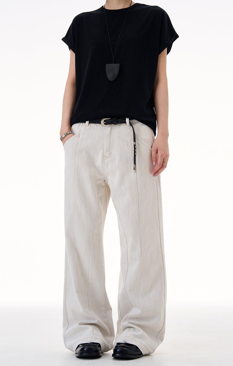 MADWITCH LINEN BLEND WHITE JEANS #CK9657