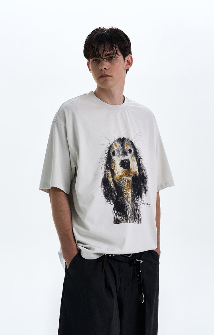 MADWITCH PUPPY PRINT TEE #990635