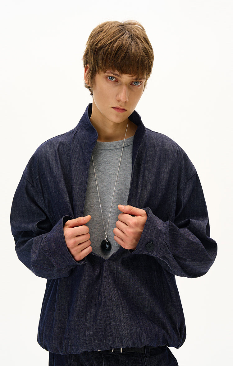 MADWITCH UNISEX LAYERED V-NECK SHIRT #8865