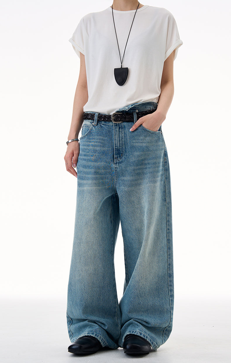 MADWITCH IRREGULAR WASH DENIM PANTS #CK9652