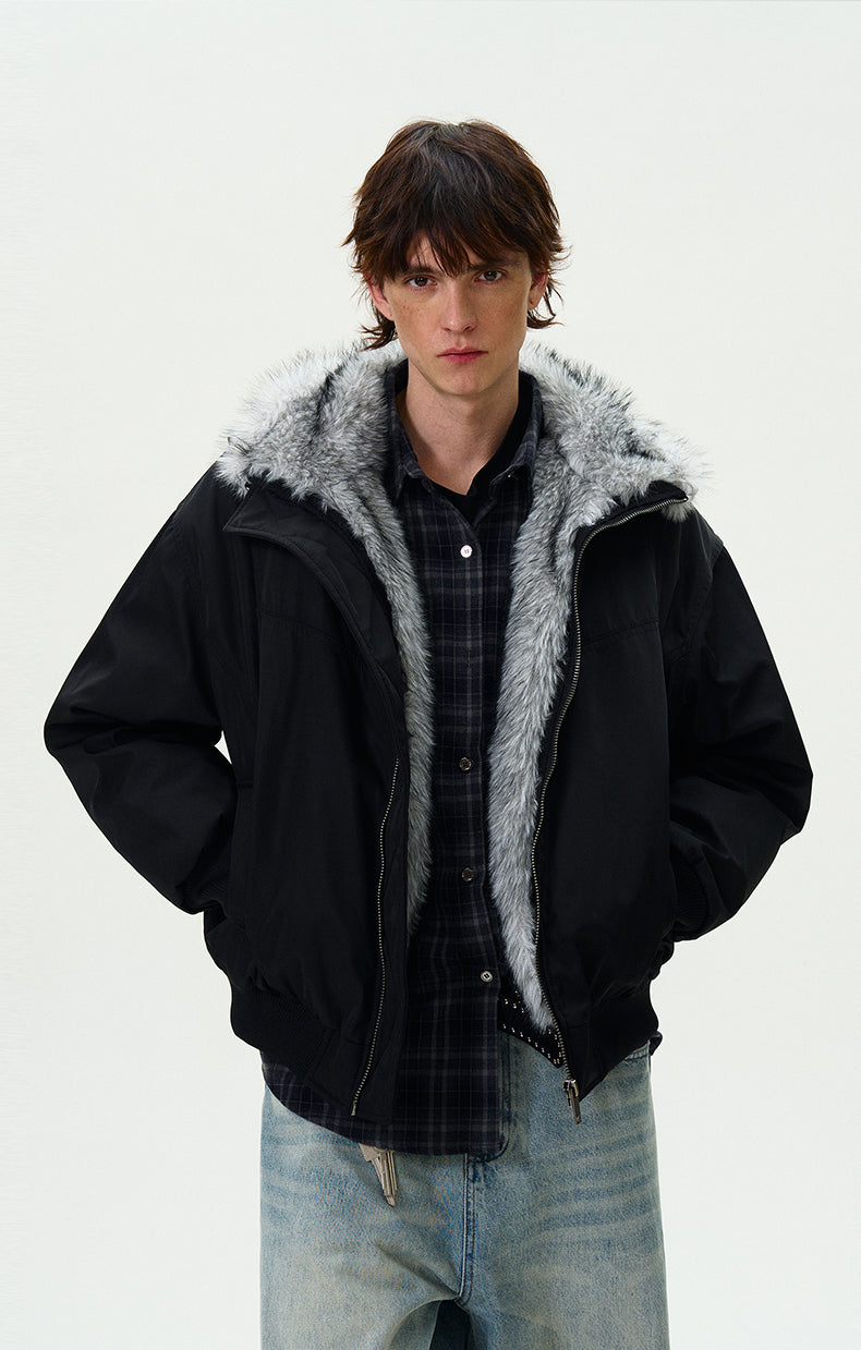 MADWITCH LOOSE FIT FUR-COLLAR JACKET #990219