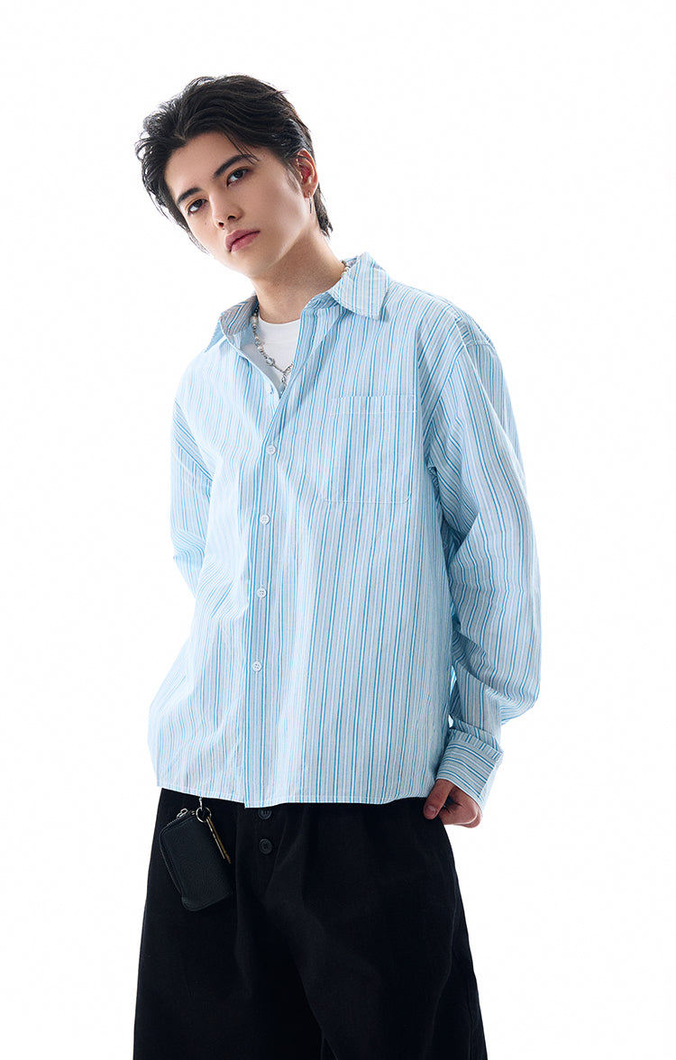 MADWITCH STRIPED LONG SHIRT #RC158