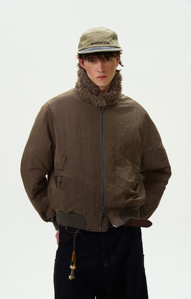 MADWITCH FUR COLLAR UTILITY PARKA COAT #0192