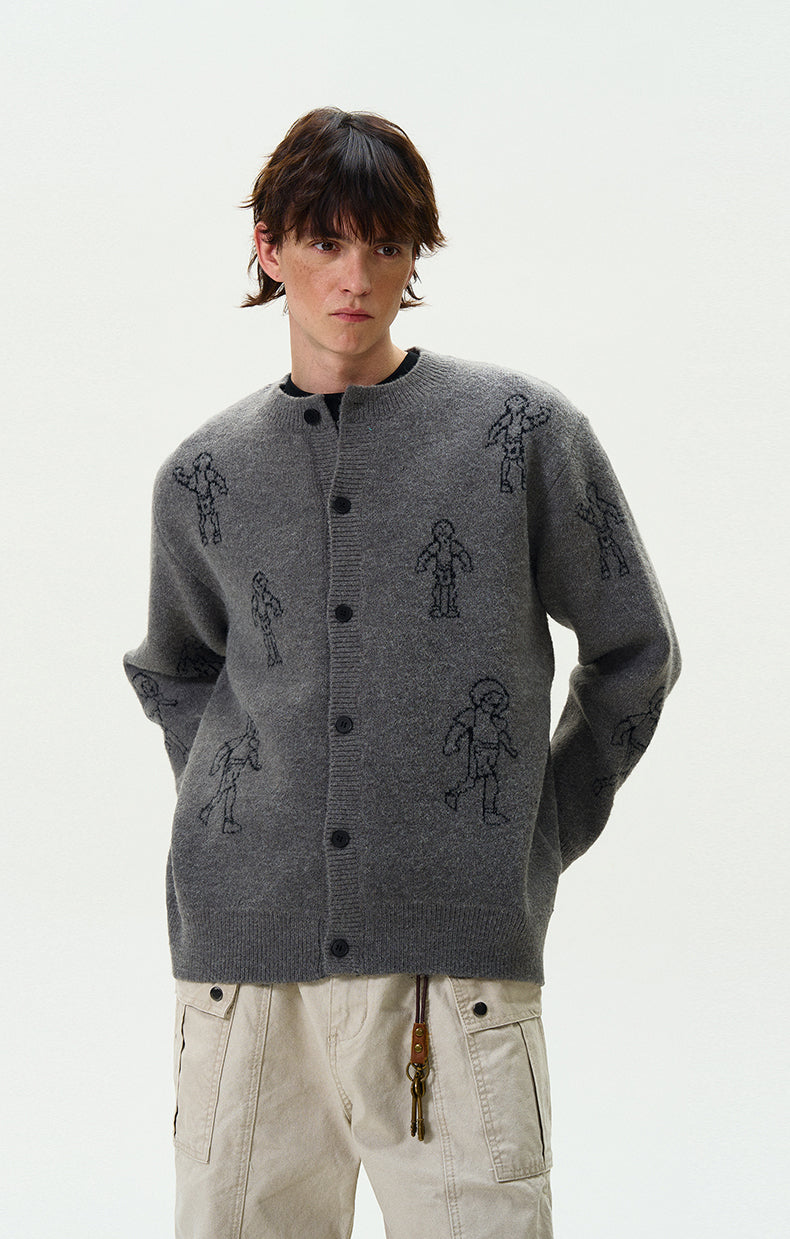 MADWITCH CASUAL KNITTED CARDIGAN SWEATER #9872