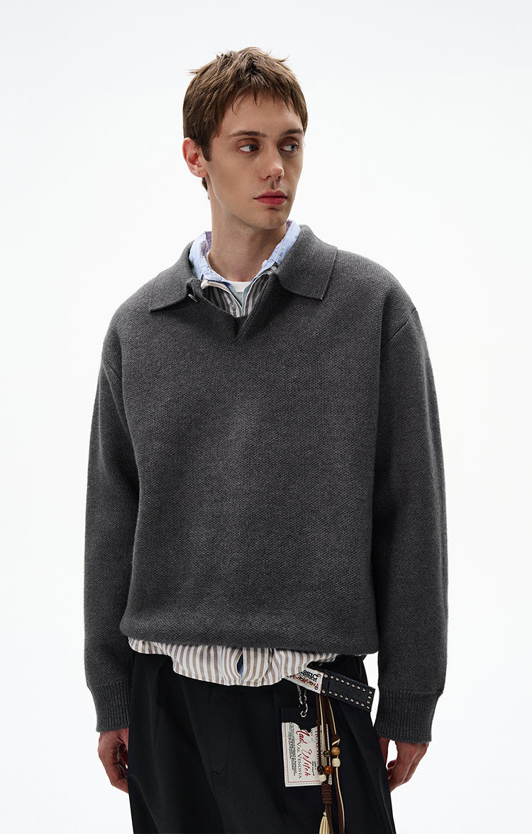 MADWITCH UNISEX KNITTED POLO SWEATER #6301
