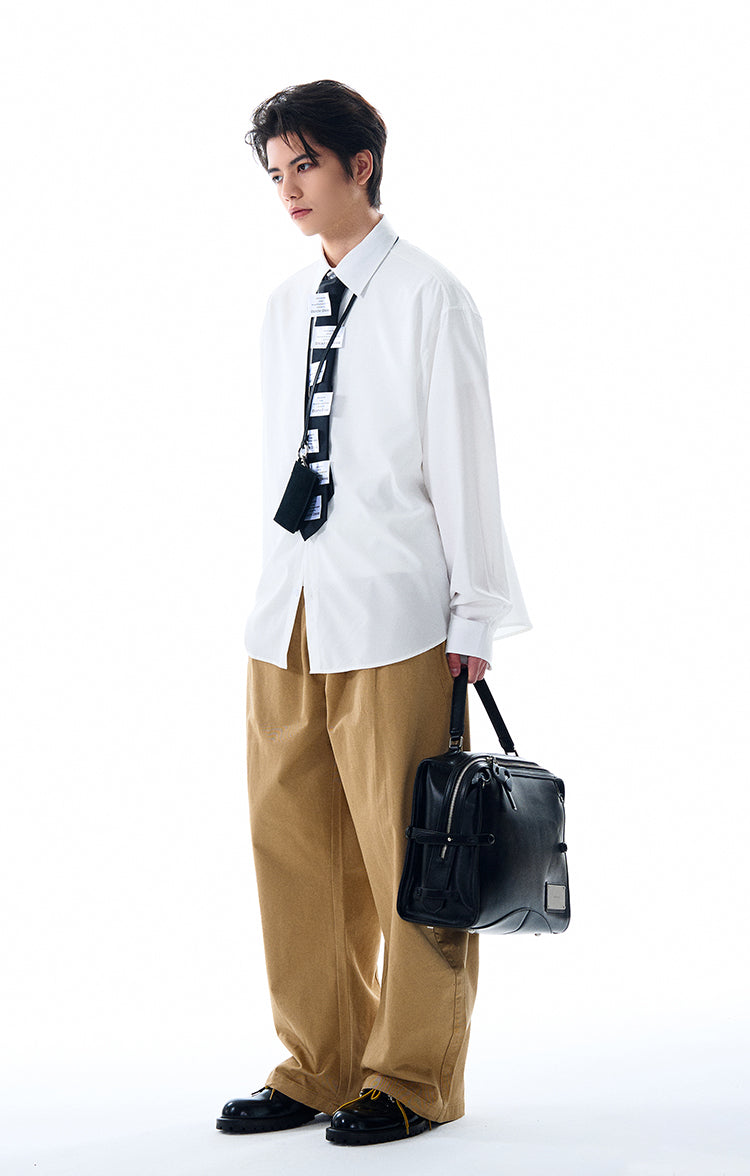 MADWITCH CLEANFIT TURN-DOWN COLLAR WHITE SHIRT #NR3288