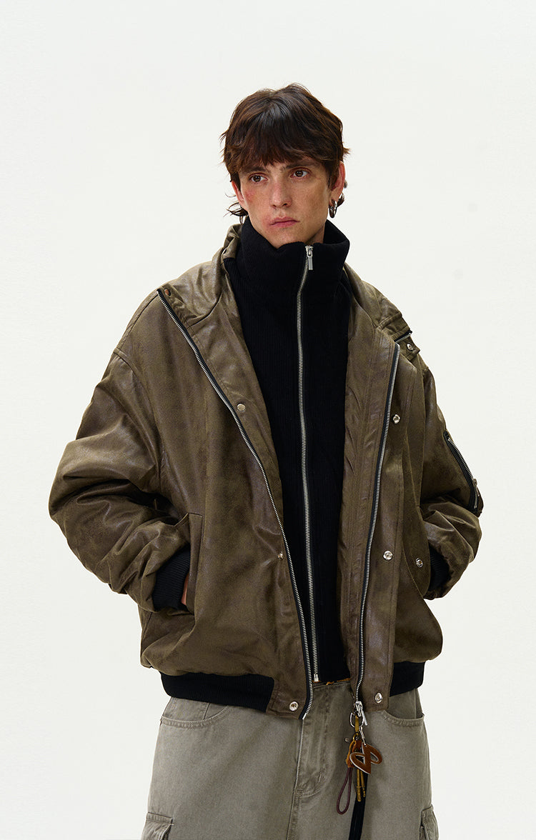 MADWITCH FAUX TWO-IN-ONE JACKET #BM232