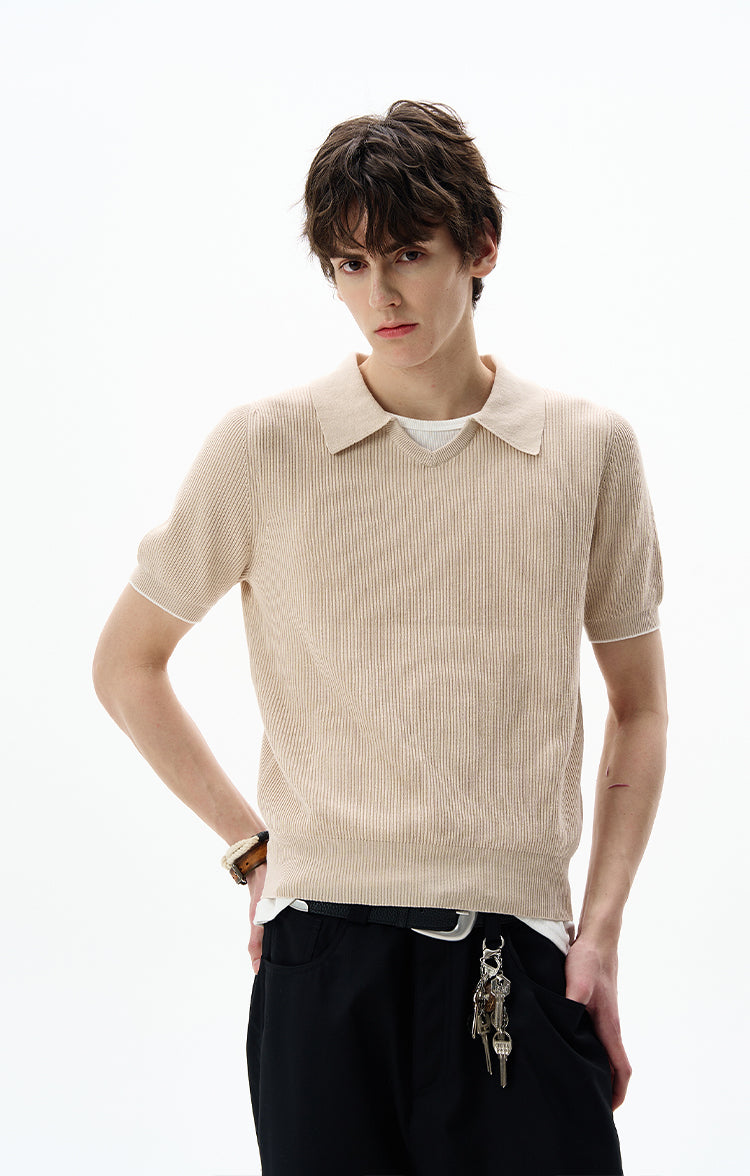 MADWITCH SILK-LIKE KNIT TSHIRT #YF902