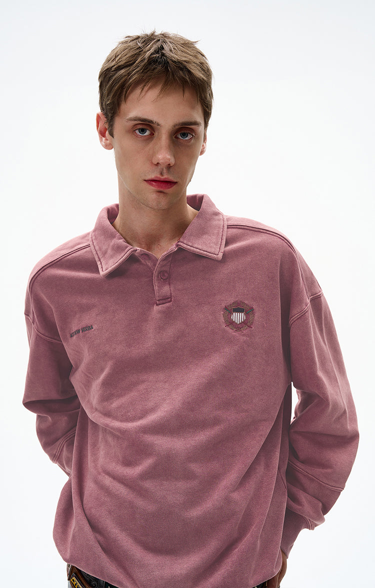 MADWITCH UNISEX RETRO POLO SWEATSHIRT #9693