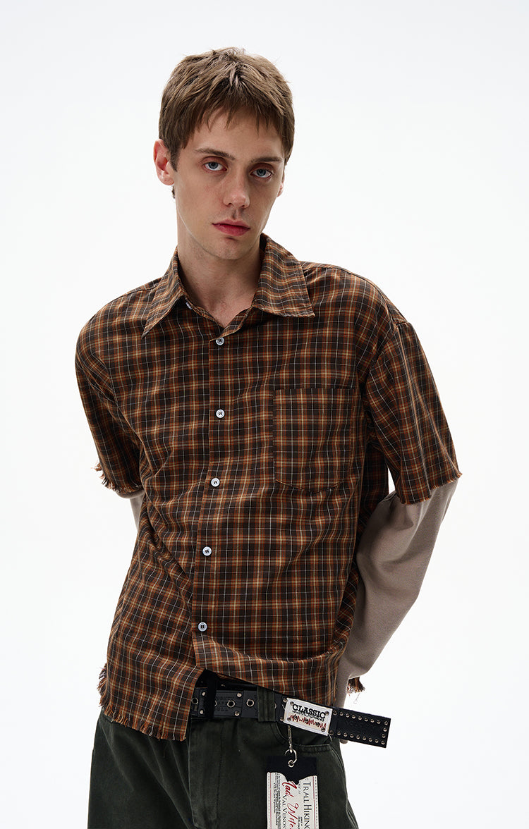 MADWITCH UNISEX FAUX TWO-PIECE SHIRT #CR601